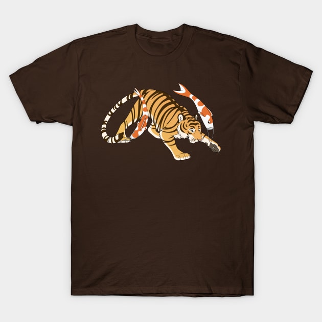 Koinobori Tiger T-Shirt by FlannMoriath